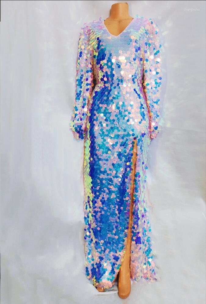 Stage Wear Multi-color Full Sequins Long Sleeves Dress Evening Birthday Celebrate Prom Party Women Dancer Show Sexy Costume, Pic color
Stage Wear Multi-color Full Sequins Long Sleeves Dress Evening Birthday Celebrate Prom Party Women Dancer Show Sexy Costume, Pic color