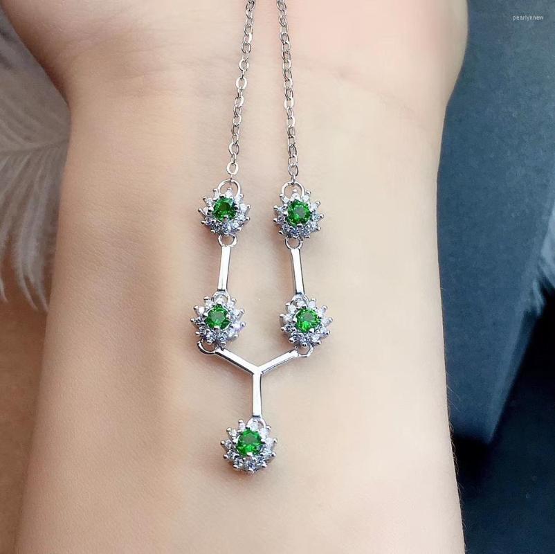 Chains Natural Green Diopside Necklace Pendant S925 Silver Gemstone Elegant Diana Row Woman Party Gift Fine Jewelry
Chains Natural Green Diopside Necklace Pendant S925 Silver Gemstone Elegant Diana Row Woman Party Gift Fine Jewelry