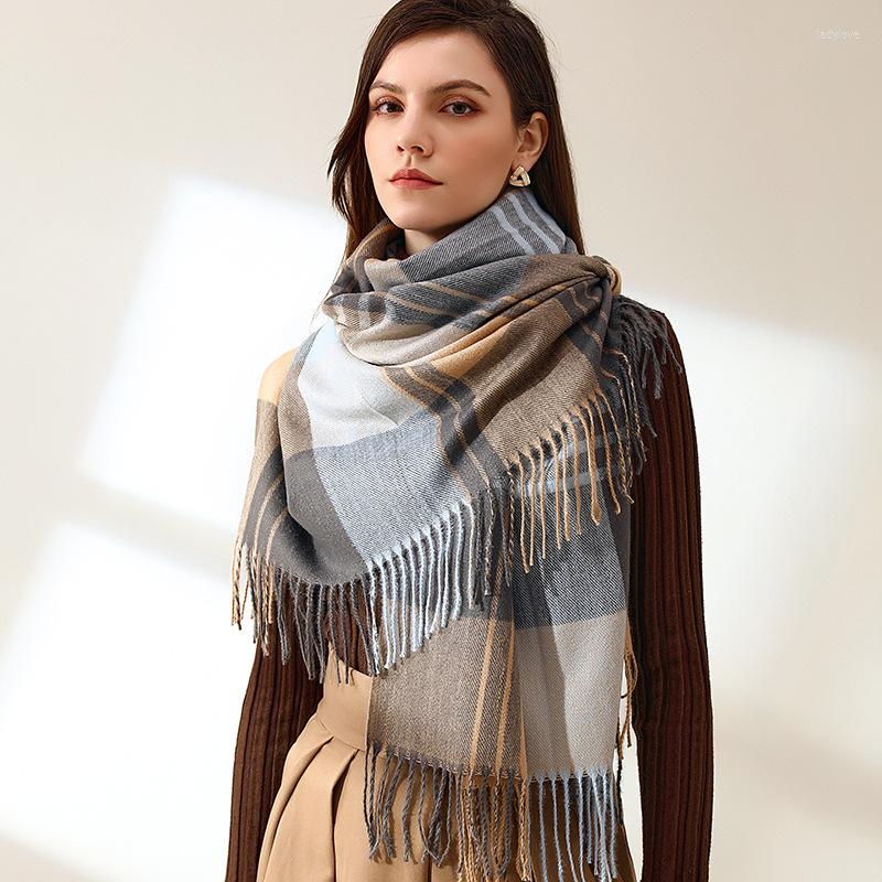 Scarves 2023 Women Plaid Winter Thick Fashion Soft Warm Lady Cashmere Shawl Colorful Striped Long Tassel Scarf
Scarves 2023 Women Plaid Winter Thick Fashion Soft Warm Lady Cashmere Shawl Colorful Striped Long Tassel Scarf