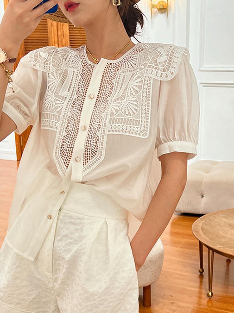Women' Blouses Loose Higt Street Embroidery Blouse Shirt White Floral Summer Chic Women Sheer Sexy Office Ladies Casual Tops Blusas, Beige cy10373
Women' Blouses Loose Higt Street Embroidery Blouse Shirt White Floral Summer Chic Women Sheer Sexy Office Ladies Casual Tops Blusas, Beige cy10373