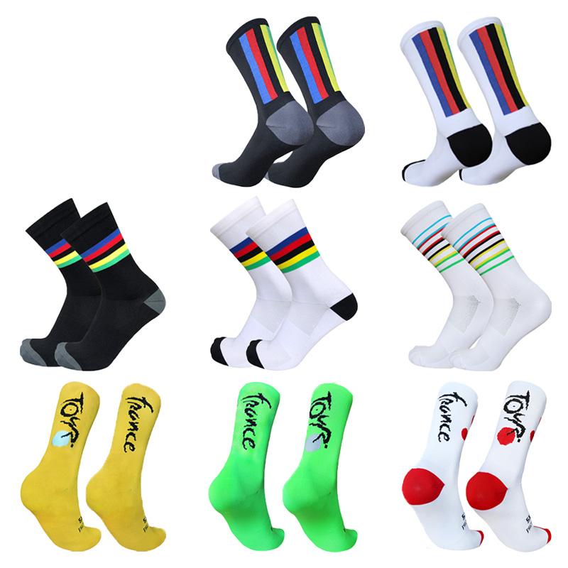 Sports Socks Cycling Colorful Stripes Breathable Compression Men Women Bike Calcetines Ciclismo, B white
Sports Socks Cycling Colorful Stripes Breathable Compression Men Women Bike Calcetines Ciclismo, B white