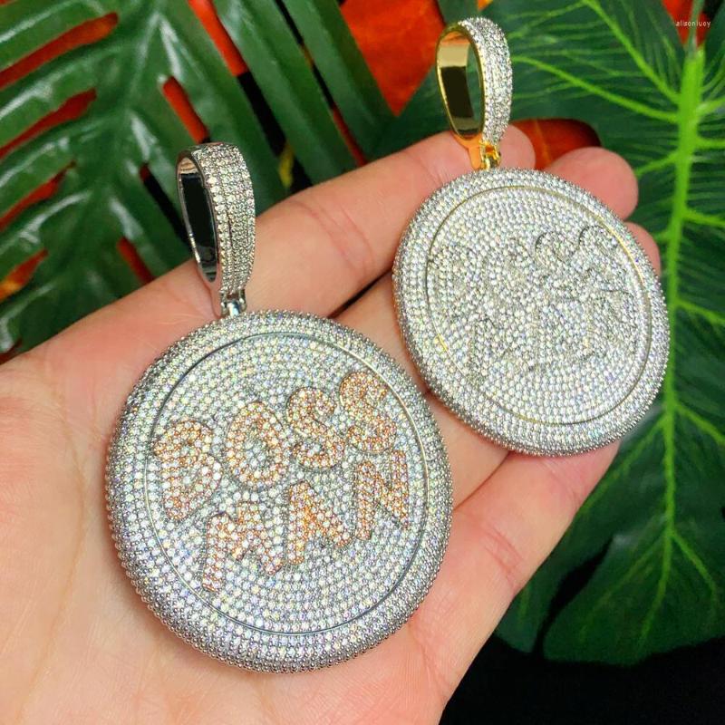 Chains 2023 Micro Pave CZ Iced Out Bling Big Men Pendant 5A Cubic Zirconia Hip Hop Two Tone Color Geometric Round Shaped Jewelry
Chains 2023 Micro Pave CZ Iced Out Bling Big Men Pendant 5A Cubic Zirconia Hip Hop Two Tone Color Geometric Round Shaped Jewelry