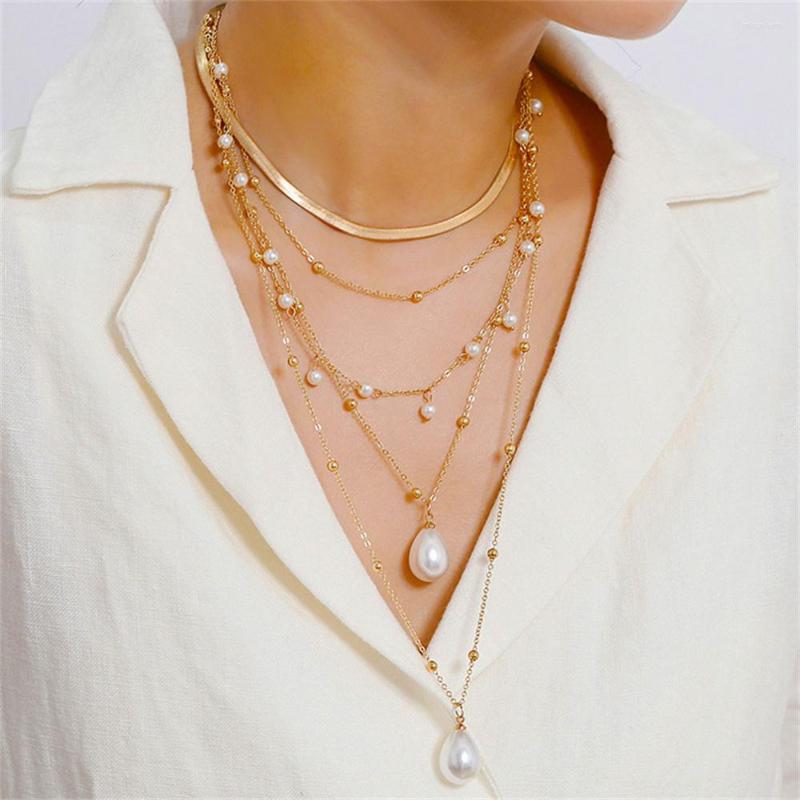 Chains Fashion Pearl Pendant Necklace For Women Goth Multilayer Tassel Chain Necklaces Bohemia Chokers Jewelry Wholesale Party Gift
Chains Fashion Pearl Pendant Necklace For Women Goth Multilayer Tassel Chain Necklaces Bohemia Chokers Jewelry Wholesale Party Gift