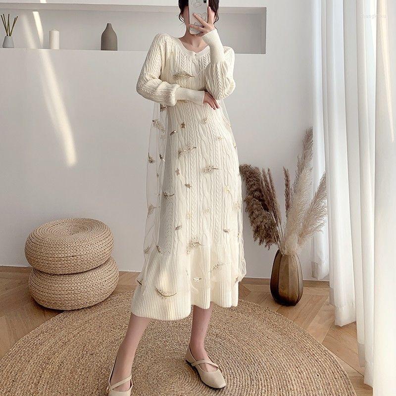 Casual Dresses Woman High-Quality Knitting V Neck Long Sleeve A-Line Dress Female Elegant Vestidos Ladies Basic Bodycon G450, Xingse
Casual Dresses Woman High-Quality Knitting V Neck Long Sleeve A-Line Dress Female Elegant Vestidos Ladies Basic Bodycon G450, Xingse