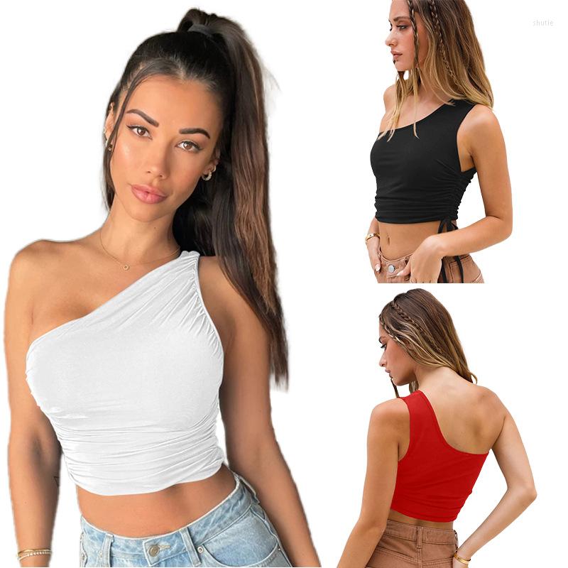 Women' Tanks Sexy Backless One Shoulder Crop Top Drawstring Y2k Clothes Summer Outfits For Women Bodycon Night Clubwear Tank Tops, White
Women' Tanks Sexy Backless One Shoulder Crop Top Drawstring Y2k Clothes Summer Outfits For Women Bodycon Night Clubwear Tank Tops, White
