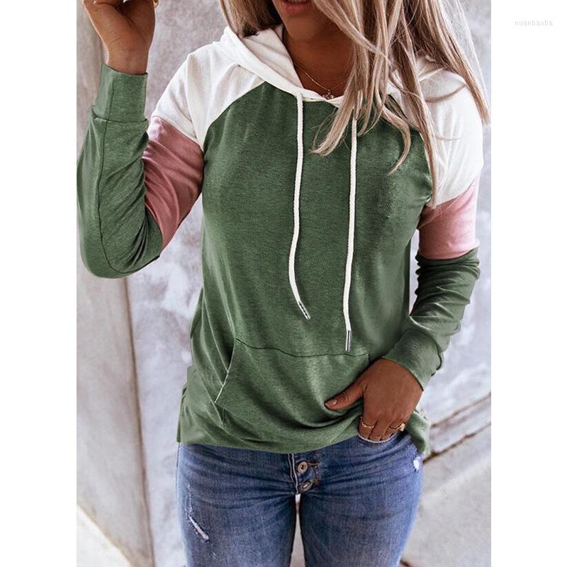 Women's Hoodies Autumn And Winter Women'S Casual Long Sleeve Loose Color Matching Hooded Sweater Women Fashion Commuter Versatile Top 
Women's Hoodies Autumn And Winter Women'S Casual Long Sleeve Loose Color Matching Hooded Sweater Women Fashion Commuter Versatile Top