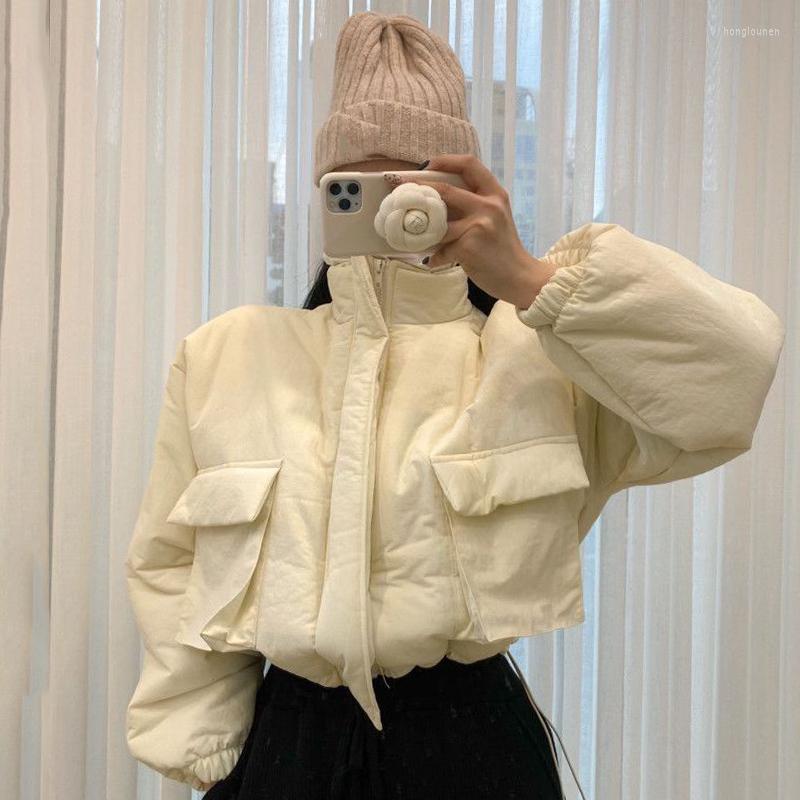 Women's Jackets ZCSMLL Korean Chic Winter All-match Stand-up Collar Zipper Large Pocket Design Loose And Warm Short Tooling Cotton Jacket, Black
Women's Jackets ZCSMLL Korean Chic Winter All-match Stand-up Collar Zipper Large Pocket Design Loose And Warm Short Tooling Cotton Jacket, Black