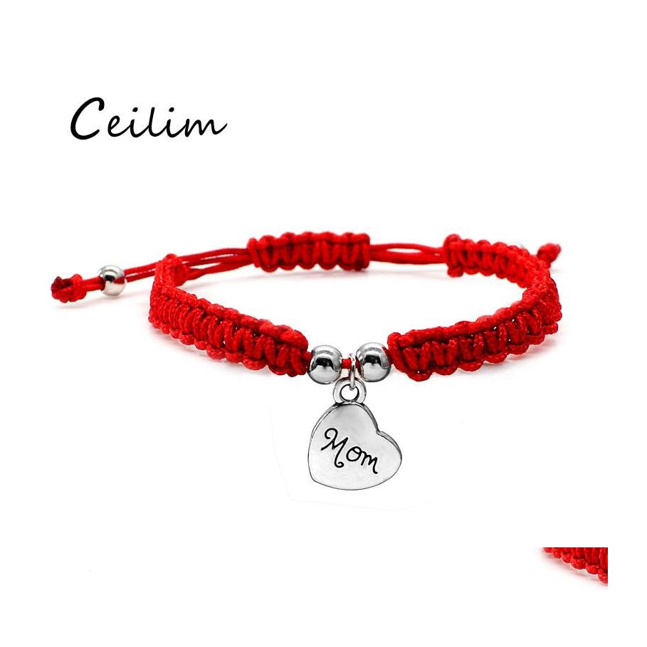 Link Chain Fashion Red Rope Handmade Weave Lucky Bracelets For Mom Sier Gold Plating Alloy Letter Charms Thanksgiving Gift Drop Del Otjpi
Link Chain Fashion Red Rope Handmade Weave Lucky Bracelets For Mom Sier Gold Plating Alloy Letter Charms Thanksgiving Gift Drop Del Otjpi