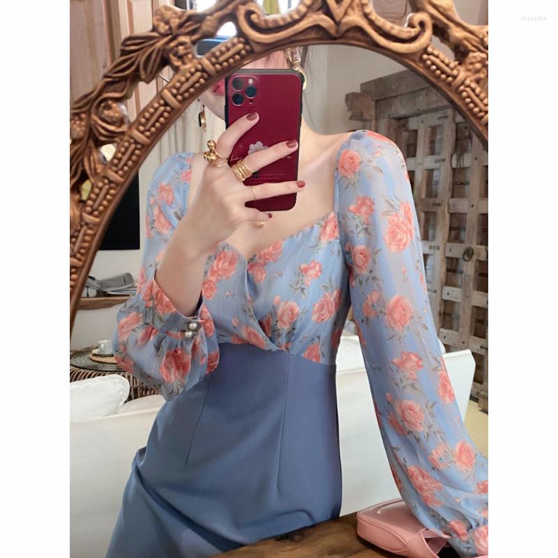Casual Dresses Summer Patchwork Floral Dress Women Elegant Slim Fit Chic Print Sweet High Street Pretty Party 2023, Blue
Casual Dresses Summer Patchwork Floral Dress Women Elegant Slim Fit Chic Print Sweet High Street Pretty Party 2023, Blue