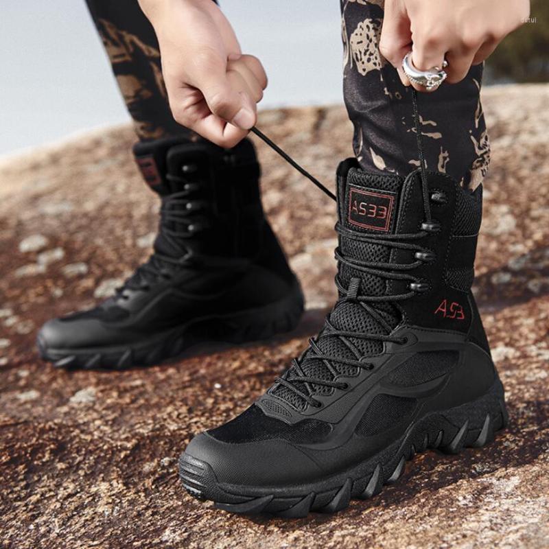 Boots Autumn Winter Men's Military High Top Outdoor Hiking Shoes Men Anti-collision Quality Army Tactical Big Size 39-48, Khaki
Boots Autumn Winter Men's Military High Top Outdoor Hiking Shoes Men Anti-collision Quality Army Tactical Big Size 39-48, Khaki