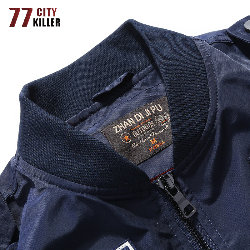 Mens Jackets 77City Killer MA1 Spring Bomber Jacket Men Military Windbreaker Pilot Male Streetwear Multipocket Coat Chaqueta Hombre 230203