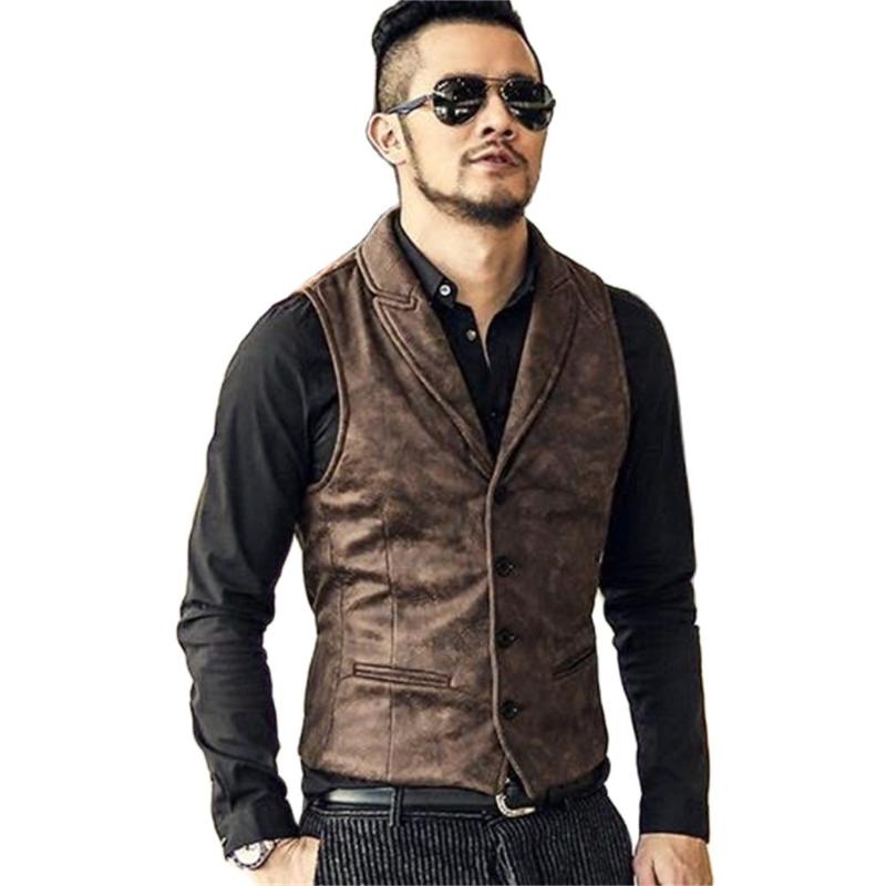 Men' Vests Suede Slim Fit Single Breasted Brand Mens Gothic Steampunk Victorian Style Waistcoat Men Casual Sleeveless Suit BlazerMen, Black
Men' Vests Suede Slim Fit Single Breasted Brand Mens Gothic Steampunk Victorian Style Waistcoat Men Casual Sleeveless Suit BlazerMen, Black