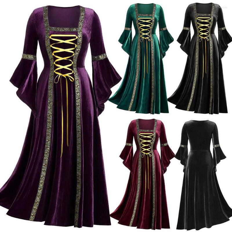 Casual Dresses Vintage Medieval Renaissance Gothic Dress Women Cosplay Costume Flare Sleeve Bandage Witch, Black
Casual Dresses Vintage Medieval Renaissance Gothic Dress Women Cosplay Costume Flare Sleeve Bandage Witch, Black