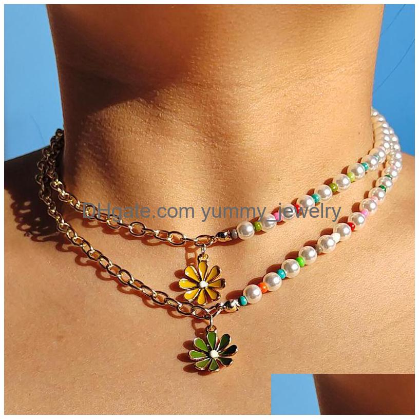 Pendant Necklaces Zx Trendy Daisy Flower Necklace For Women Wedding Simated Pearl Beaded Girls Gold Color Metal Chain Jewelry Drop D Dhxad
Pendant Necklaces Zx Trendy Daisy Flower Necklace For Women Wedding Simated Pearl Beaded Girls Gold Color Metal Chain Jewelry Drop D Dhxad