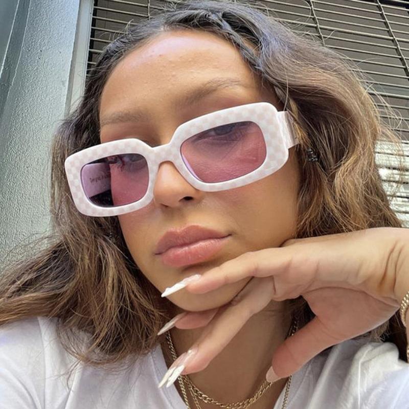 Sunglasses Fashion Checkered Pattern Square Women Vintage Candy Color Sun Glasses Female Hip Hop Shades Oculos De SolSunglasses
Sunglasses Fashion Checkered Pattern Square Women Vintage Candy Color Sun Glasses Female Hip Hop Shades Oculos De SolSunglasses
