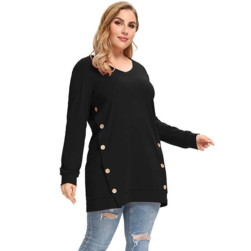 Women's Plus Size T-Shirt Women's Plus Size Tops and Blouses Female V Neck Long Sleeve Button Solid Casual Long Blouse Big Size Ladies Tops 230203, Army green
Women's Plus Size T-Shirt Women's Plus Size Tops and Blouses Female V Neck Long Sleeve Button Solid Casual Long Blouse Big Size Ladies Tops 230203, Army green