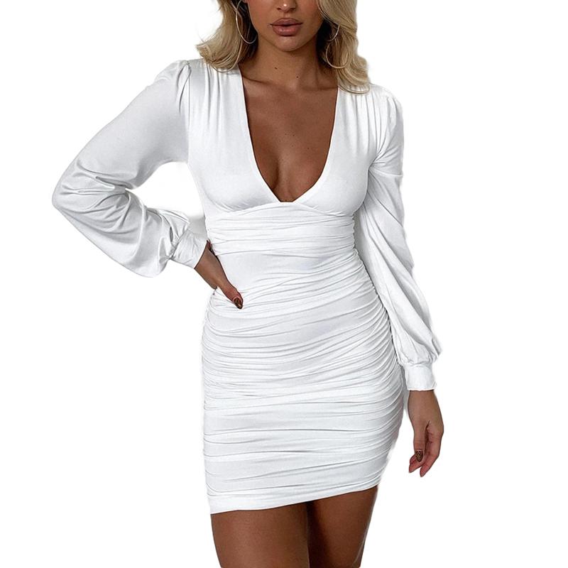 Casual Dresses Kayotuas Women Dress Office Ladies Pleated Ruched V-Neck Long Sleeve Spring Autumn Fashion Bag Hip Bodycon Clubwear
Casual Dresses Kayotuas Women Dress Office Ladies Pleated Ruched V-Neck Long Sleeve Spring Autumn Fashion Bag Hip Bodycon Clubwear