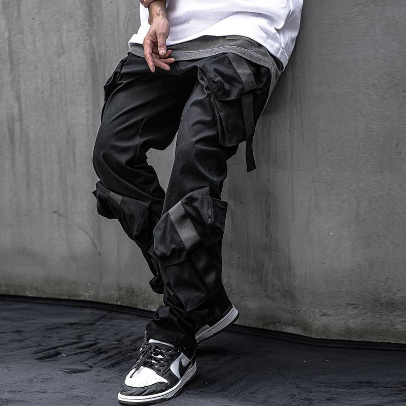 Men's Pants Functional Tactical Cargo Joggers Men Trousers Hip Hop Streetwear Ribbons Multi-pocket Black WB169
Men's Pants Functional Tactical Cargo Joggers Men Trousers Hip Hop Streetwear Ribbons Multi-pocket Black WB169