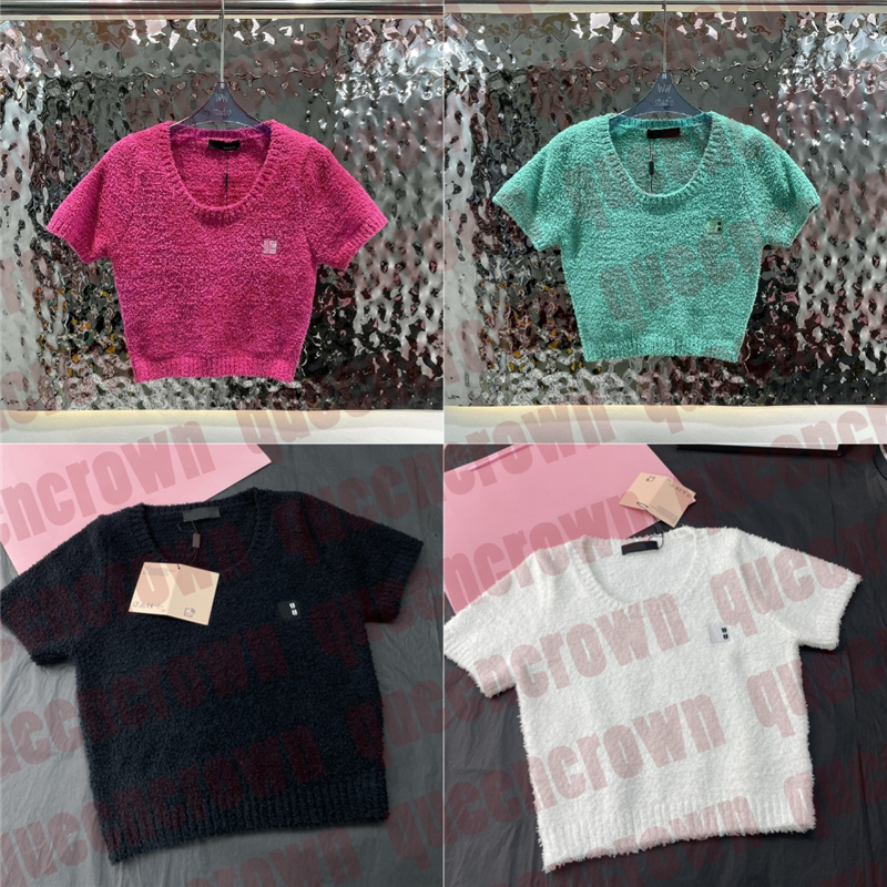 Summer Knit Top Women Slim Short T Shirt Fashion Designer Breathable Tees Embroidery Letter Short Sleeve, Pink
Summer Knit Top Women Slim Short T Shirt Fashion Designer Breathable Tees Embroidery Letter Short Sleeve, Pink