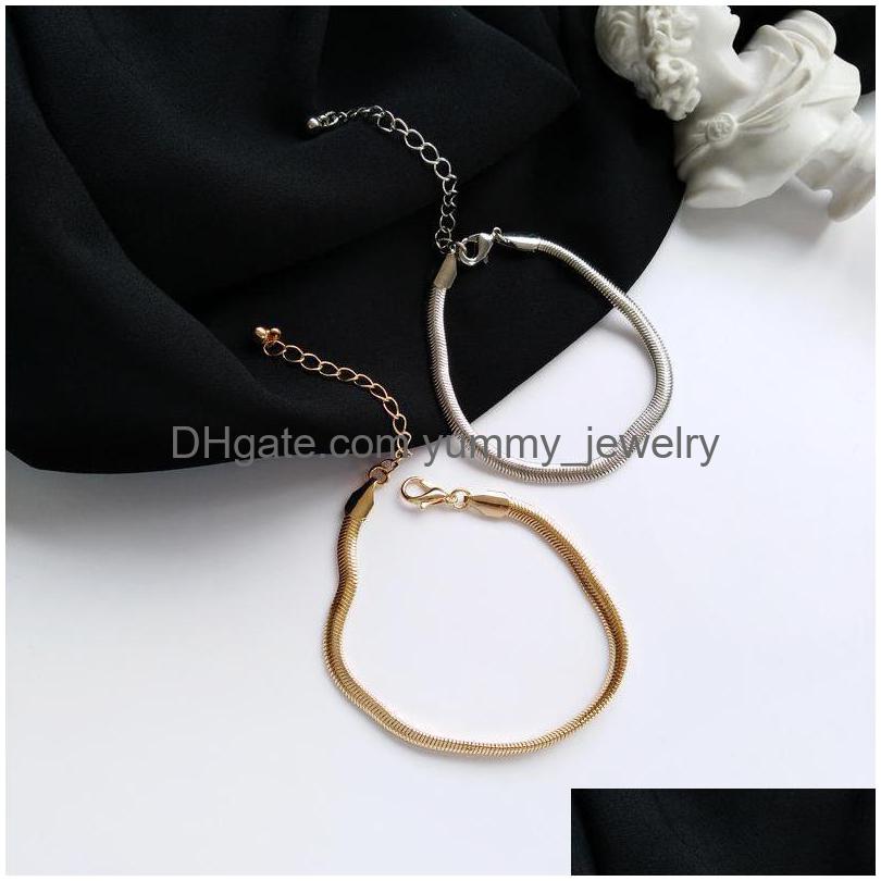 Chain Personality Shine Flat Snake Hand Catenary With Creative Hiphop Ins Wind Fashion Link Bracelet Drop Delivery Jewelry Bracelets Dhkrs
Chain Personality Shine Flat Snake Hand Catenary With Creative Hiphop Ins Wind Fashion Link Bracelet Drop Delivery Jewelry Bracelets Dhkrs