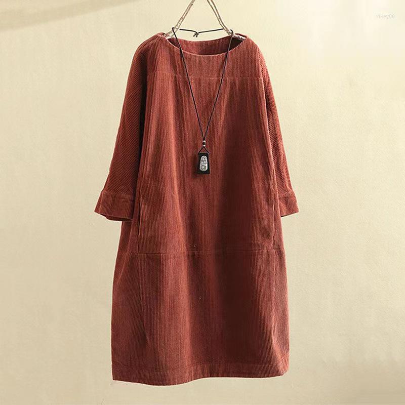 Casual Dresses Spring Winter Vintage Solid Corduroy Dress Women's Round Neck Long Sleeve Splicing Medium A-Line Robes 2023, Black
Casual Dresses Spring Winter Vintage Solid Corduroy Dress Women's Round Neck Long Sleeve Splicing Medium A-Line Robes 2023, Black