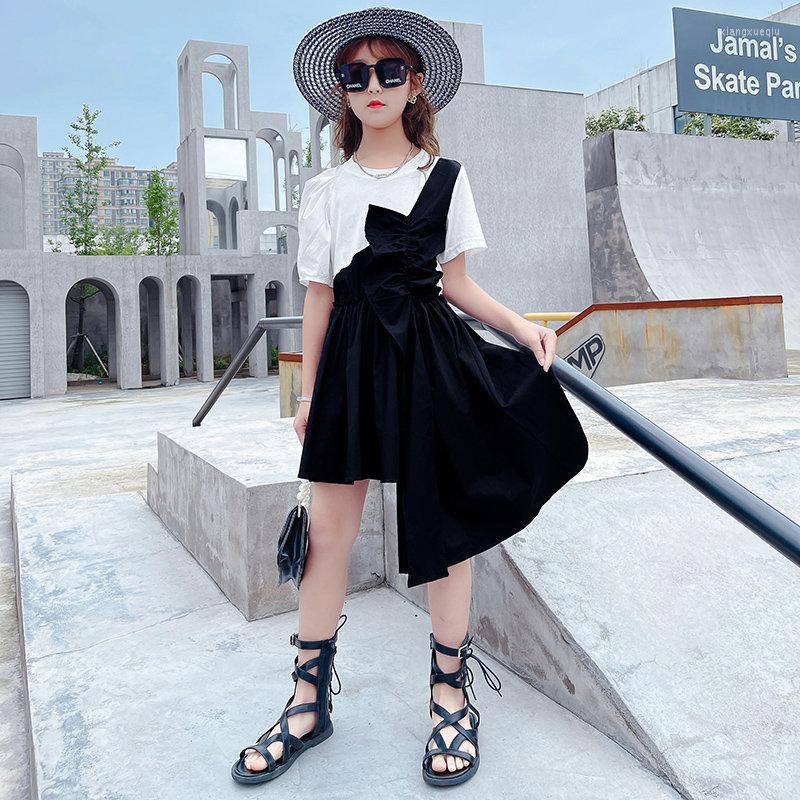 Girl Dresses Girls Asymmetry Patchwork Dress Summer Kids Short Sleeve Princess Teen Fashion Children Casual Clothing, Black
Girl Dresses Girls Asymmetry Patchwork Dress Summer Kids Short Sleeve Princess Teen Fashion Children Casual Clothing, Black