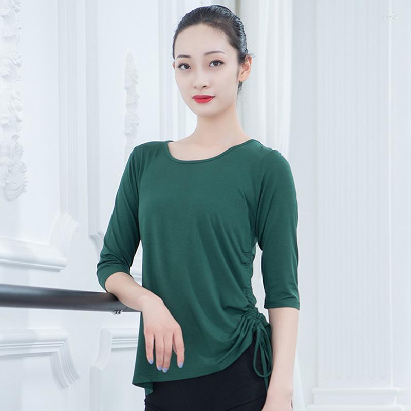 Stage Wear Ballet Dance Costume For Women Soft Practice Top Ballerina Clothes Modal Modern Outfits Ballroom JL1410, Green
Stage Wear Ballet Dance Costume For Women Soft Practice Top Ballerina Clothes Modal Modern Outfits Ballroom JL1410, Green