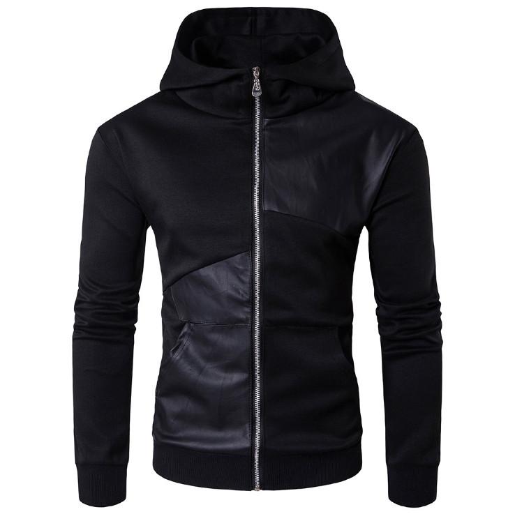 Men' Hoodies & Sweatshirts Fashion Mens Zipper Sweatshirt England Style Spliced PU Leather Hip Hop Sportswear, Black
Men' Hoodies & Sweatshirts Fashion Mens Zipper Sweatshirt England Style Spliced PU Leather Hip Hop Sportswear, Black