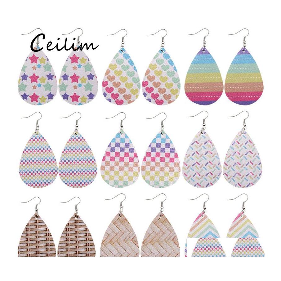 Charm Rainbow Color Heart Star Print Pu Leather Earrings For Women Double Side Dangle Drop Waterdrop Ear Party Wedding Delivery Jewel Otzpk
Charm Rainbow Color Heart Star Print Pu Leather Earrings For Women Double Side Dangle Drop Waterdrop Ear Party Wedding Delivery Jewel Otzpk
