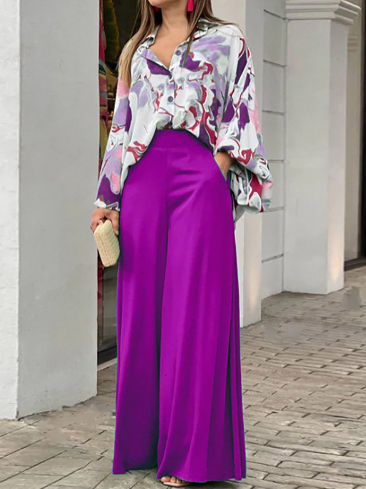 Womens Two Piece Pants Spring Autumn Long Batwing Sleeve Cardigan Top Wide Leg Women Matching Set Printing VNeck Loose Streetwear Drop 230202, 06 print green
Womens Two Piece Pants Spring Autumn Long Batwing Sleeve Cardigan Top Wide Leg Women Matching Set Printing VNeck Loose Streetwear Drop 230202, 06 print green