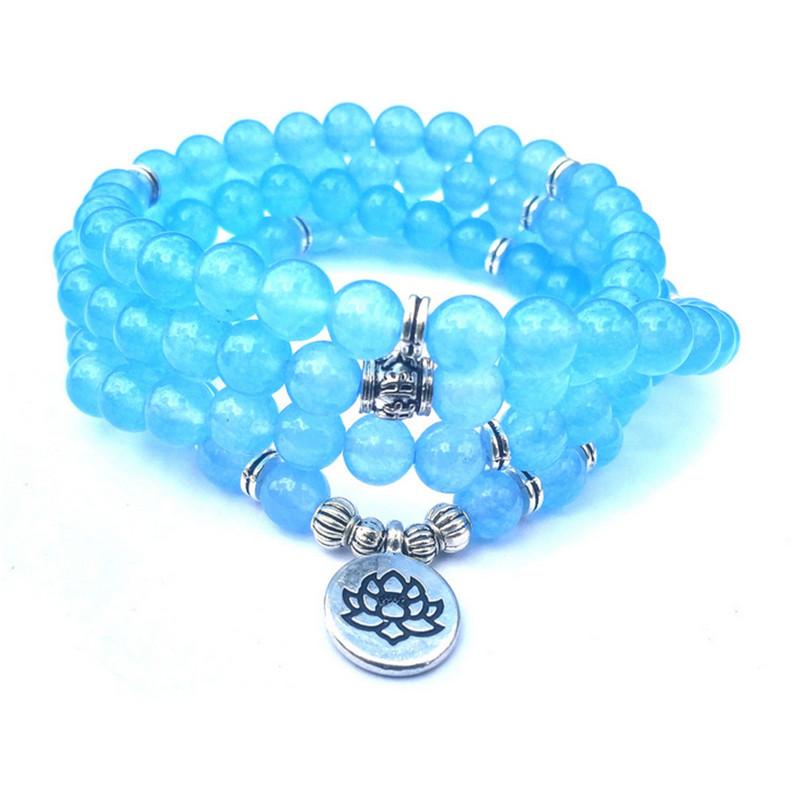 Strand Fashion Design Blue Natural Stone 8 Mm 108 Beads Men Bracelet Mala Wrap Bracelets High Quality Lotus For Women Jewelry Beaded Strands
Strand Fashion Design Blue Natural Stone 8 Mm 108 Beads Men Bracelet Mala Wrap Bracelets High Quality Lotus For Women Jewelry Beaded Strands
