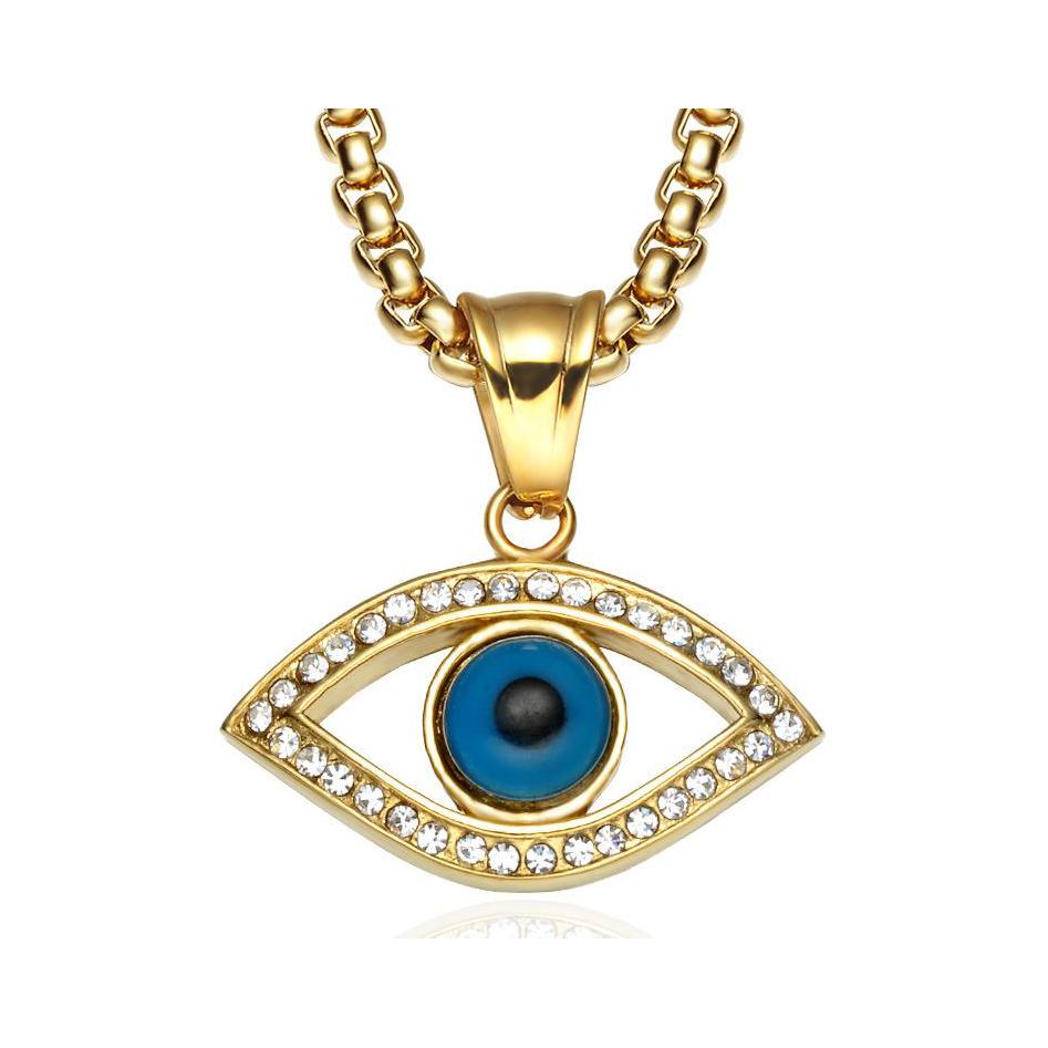 Pendant Necklaces 316L Stainless Steel Men Iced Out Blue Eye Of God With Zircon Fashion Long Chain Hip Hop Jewelry Luckyhat Drop Del Dhhd9
Pendant Necklaces 316L Stainless Steel Men Iced Out Blue Eye Of God With Zircon Fashion Long Chain Hip Hop Jewelry Luckyhat Drop Del Dhhd9