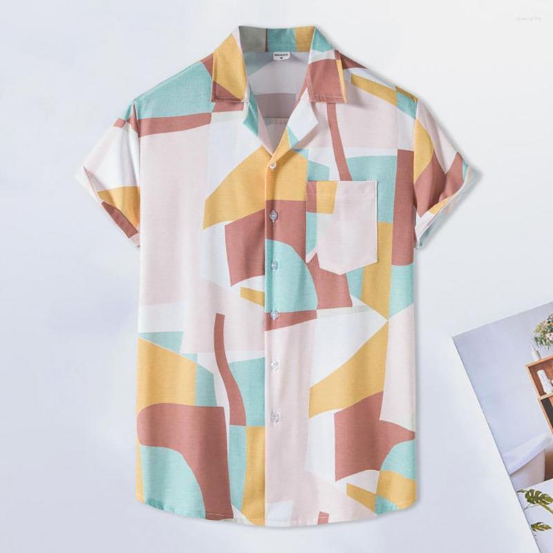 Men's Casual Shirts Lapel Patch Pocket Single Breasted Men Shirt Summer Loose Fit Top Geometry Print Short SleeveHawaiian Beachwear, Blue
Men's Casual Shirts Lapel Patch Pocket Single Breasted Men Shirt Summer Loose Fit Top Geometry Print Short SleeveHawaiian Beachwear, Blue
