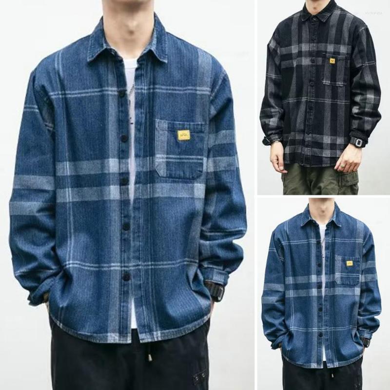Men's Casual Shirts Men Spring Shirt Plaid Print Contrast Color Single-breasted Japanese Style Turn-down Collar Top Clothing, Black
Men's Casual Shirts Men Spring Shirt Plaid Print Contrast Color Single-breasted Japanese Style Turn-down Collar Top Clothing, Black