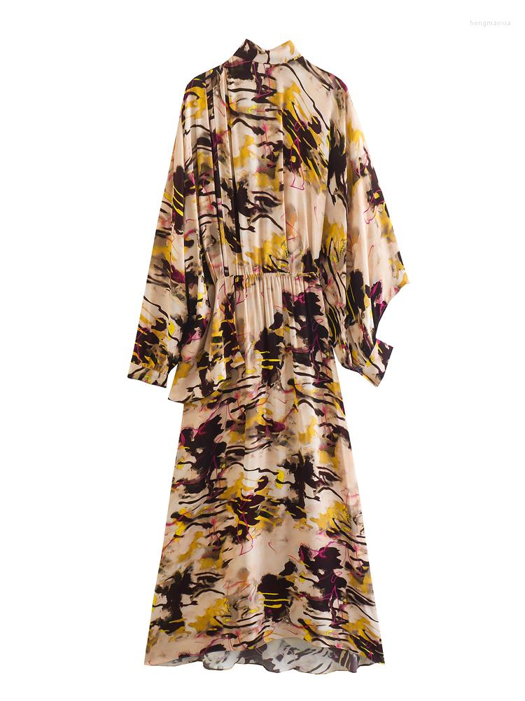 Casual Dresses For Women 2023 Elegant Lace Up Mock Neck Vintage Print Maxi Dress Asymmetrical Long Sleeve Evening Party, Yellow
Casual Dresses For Women 2023 Elegant Lace Up Mock Neck Vintage Print Maxi Dress Asymmetrical Long Sleeve Evening Party, Yellow