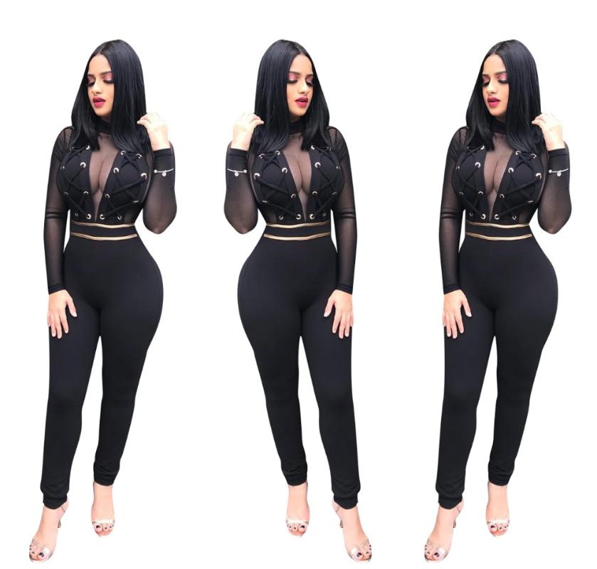 Women' Jumpsuits & Rompers Clubwear Playsuit Bodysuit Party Hollow Out Jumpsuit Romper Mesh Long Trousers, Black
Women' Jumpsuits & Rompers Clubwear Playsuit Bodysuit Party Hollow Out Jumpsuit Romper Mesh Long Trousers, Black