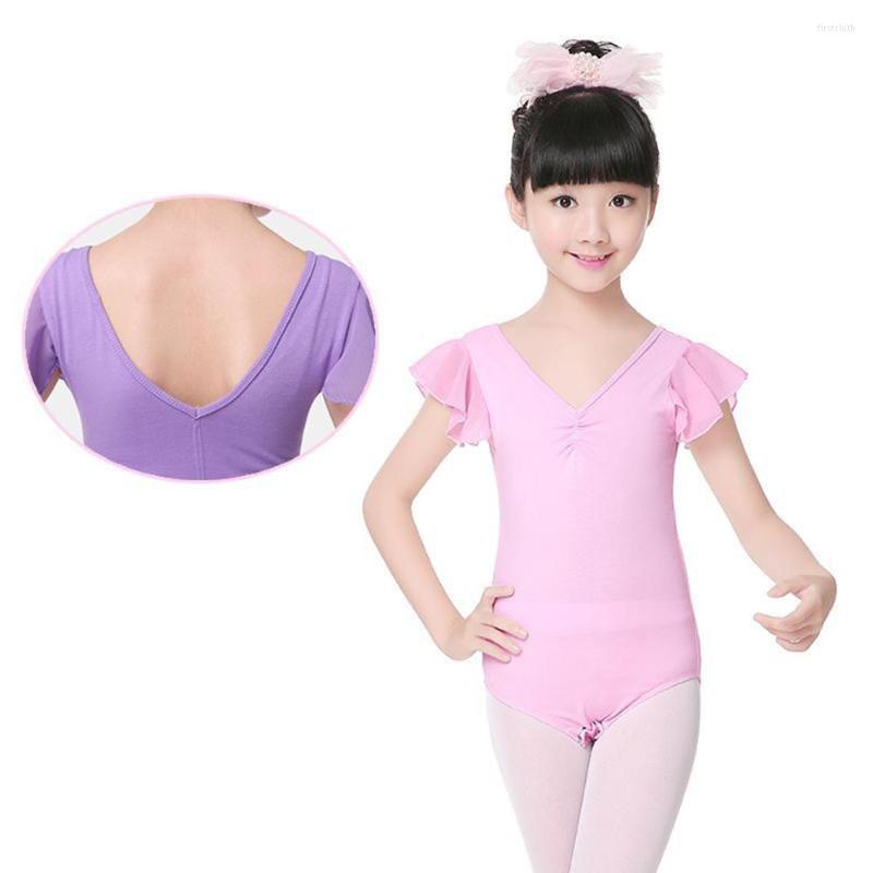 Stage Wear Children Girls Dance Clothes Gymnastics Leotard Kids Ballet Practice Short Sleeve Costumes Chiffon, Pink
Stage Wear Children Girls Dance Clothes Gymnastics Leotard Kids Ballet Practice Short Sleeve Costumes Chiffon, Pink