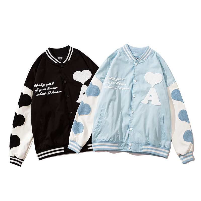 Men's Jackets Love Embroidery Baseball Uniform Men Retro Simple High Street Couple Jacket Autumn Winter Patchwork Color Block Outwear 230203, Style 2
Men's Jackets Love Embroidery Baseball Uniform Men Retro Simple High Street Couple Jacket Autumn Winter Patchwork Color Block Outwear 230203, Style 2