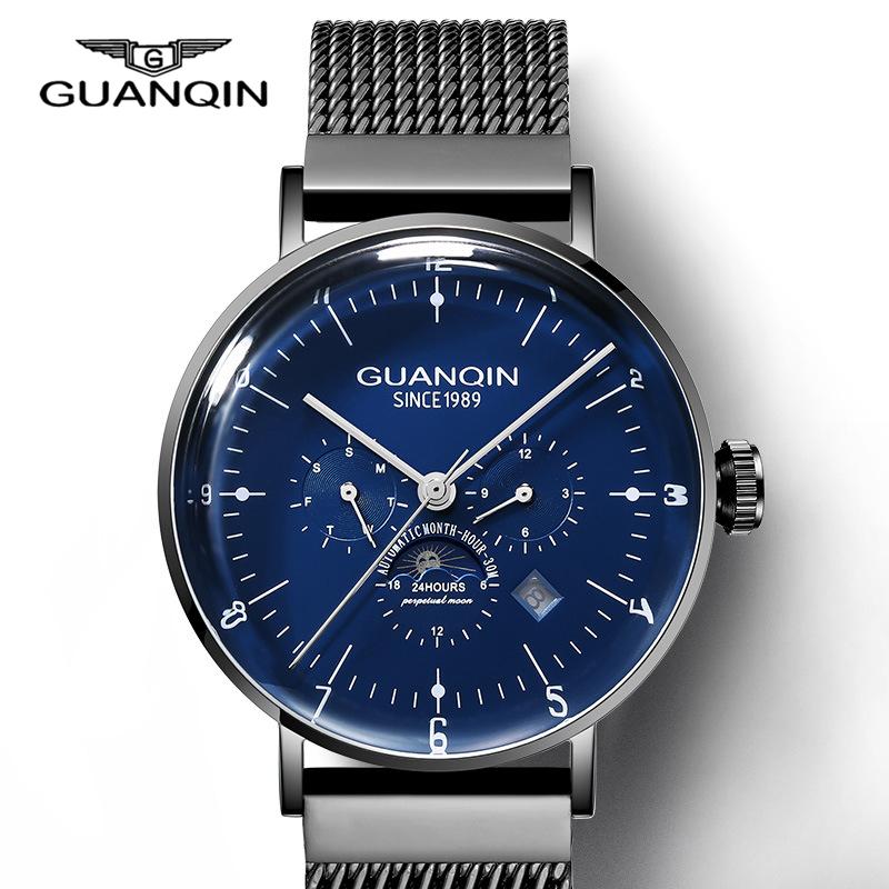 Wristwatches GUANQIN Business Erkek Kol Saati Fashion Automatic Mechanical For Men Calendar Week Display Moon Phase Male Clock, Gj16115-2
Wristwatches GUANQIN Business Erkek Kol Saati Fashion Automatic Mechanical For Men Calendar Week Display Moon Phase Male Clock, Gj16115-2