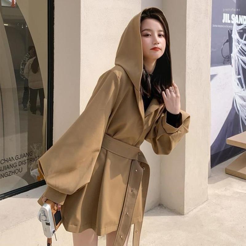 Women' Trench Coats Coat Women Autumn Fashion Design Vintage Loose Retros Single Breasted Windbreaker Ladies Casual Elegant Hooded G345, Black
Women' Trench Coats Coat Women Autumn Fashion Design Vintage Loose Retros Single Breasted Windbreaker Ladies Casual Elegant Hooded G345, Black