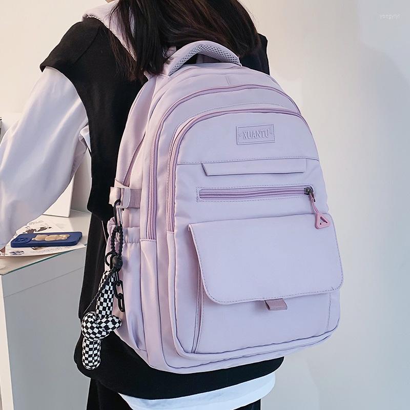 Backpack Simple Women's Nylon For Cute Girls Solid Color School Bag Large Capacity Travel Rucksack Ladies Anti Theft Mochila, Black
Backpack Simple Women's Nylon For Cute Girls Solid Color School Bag Large Capacity Travel Rucksack Ladies Anti Theft Mochila, Black