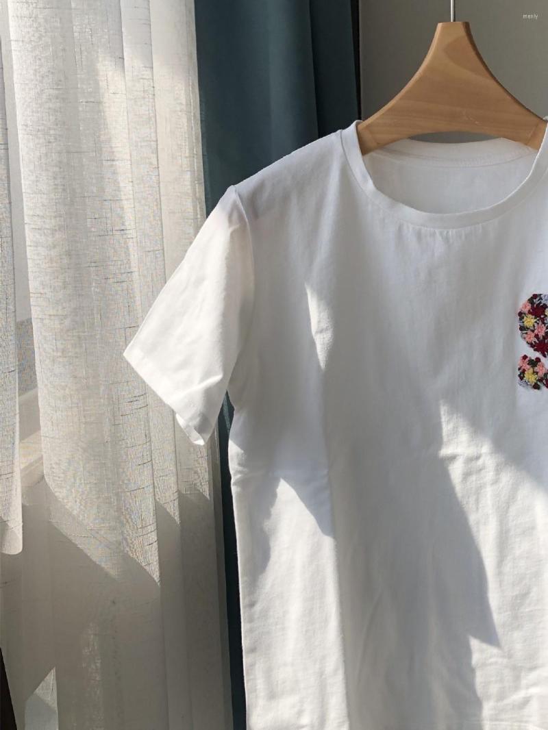 Women' T Shirts Letter Embroidery Crochet Women' O-Neck Shirt Ladies Short Sleeve Simple Casual Tee Top All-Match 2023 Summer, White
Women' T Shirts Letter Embroidery Crochet Women' O-Neck Shirt Ladies Short Sleeve Simple Casual Tee Top All-Match 2023 Summer, White