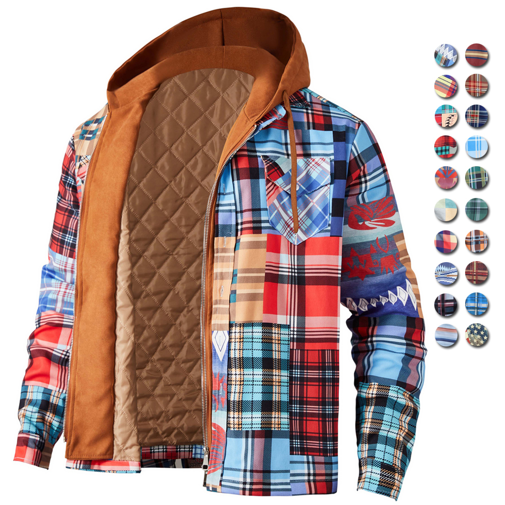 Men' Jackets Mens Autumn Winter Jacket Harajuku Plaid Hooded Zipper Long Sleeve Basic Casual Shirt European American Size -5XL 230202, Blue plaid
Men' Jackets Mens Autumn Winter Jacket Harajuku Plaid Hooded Zipper Long Sleeve Basic Casual Shirt European American Size -5XL 230202, Blue plaid