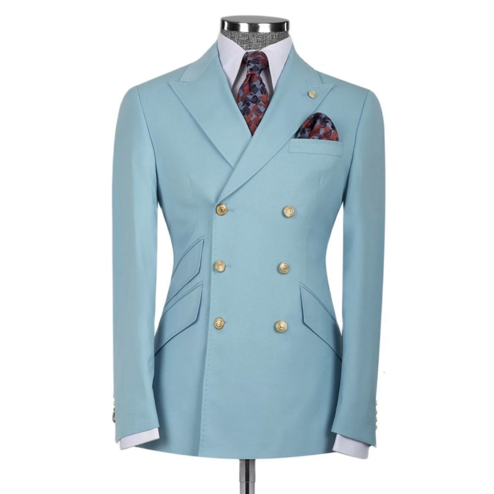 Men's Suits Blazers Sky Blue Classic 6 Buttons Men Slim Fit 2 Piece Jacket PantsDouble Breasted Wedding Groom Man Tailor-Made Clothes 230202, Black
Men's Suits Blazers Sky Blue Classic 6 Buttons Men Slim Fit 2 Piece Jacket PantsDouble Breasted Wedding Groom Man Tailor-Made Clothes 230202, Black