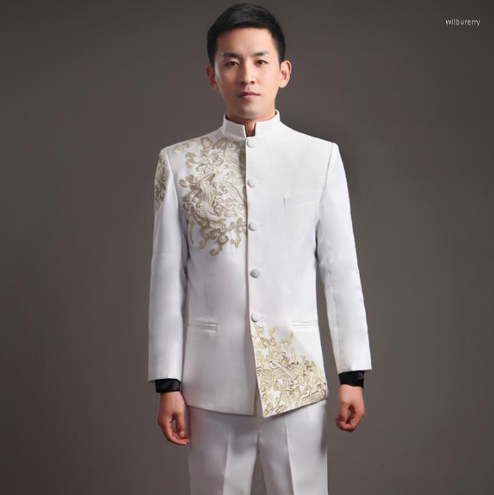 Men's Suits Blazer Men Formal Dress Latest Coat Pant Designs Embroidery Stand Collar Chinese Tunic Suit Marriage Wedding For Men's
Men's Suits Blazer Men Formal Dress Latest Coat Pant Designs Embroidery Stand Collar Chinese Tunic Suit Marriage Wedding For Men's
