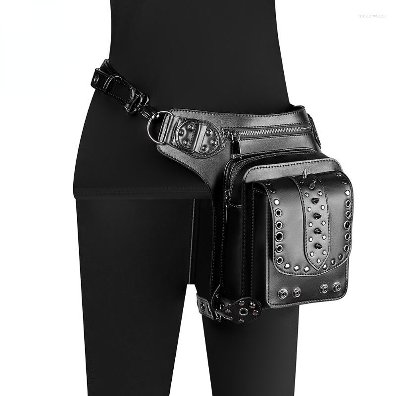 Evening Bags Women's One Shoulder Diagonal Bag Euro American Punk Multi-function Motorcycle Running Outdoor Trend Rivet Waist, Bg048-black
Evening Bags Women's One Shoulder Diagonal Bag Euro American Punk Multi-function Motorcycle Running Outdoor Trend Rivet Waist, Bg048-black