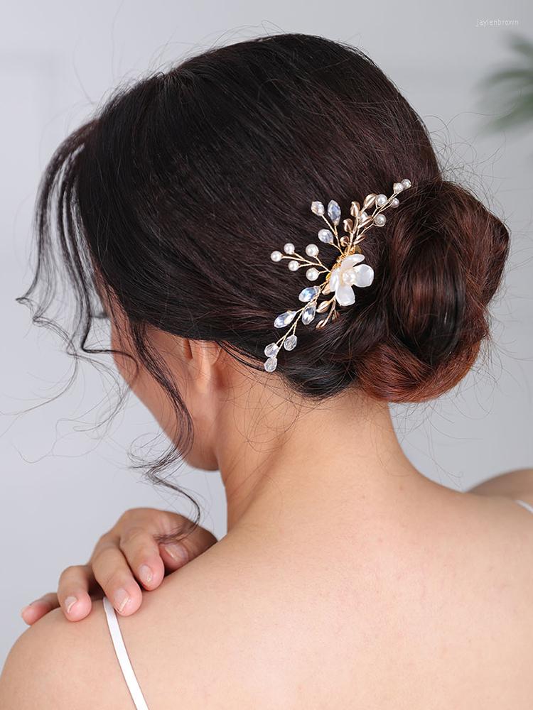 Headpieces Fashion Gold Hair Comb Wedding Accessories Handmade Crystal Headdress Bride To Be Ornaments For Women
Headpieces Fashion Gold Hair Comb Wedding Accessories Handmade Crystal Headdress Bride To Be Ornaments For Women