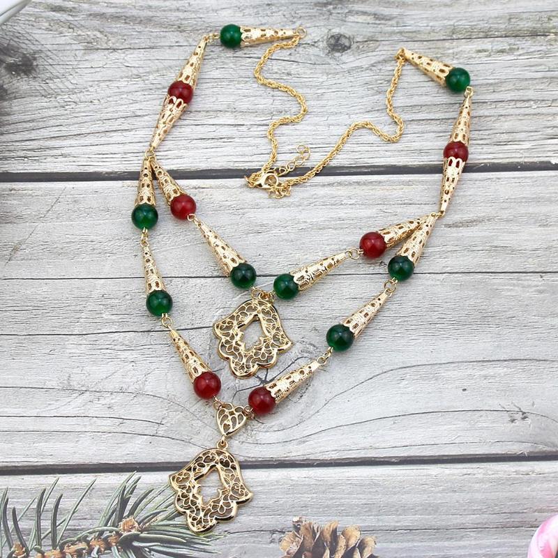 Chains Neovisson High Quality Gold Color Algeria Beaded Necklace For Women Double Layer Chain Morocco Jewelry Natural Stone Gift
Chains Neovisson High Quality Gold Color Algeria Beaded Necklace For Women Double Layer Chain Morocco Jewelry Natural Stone Gift