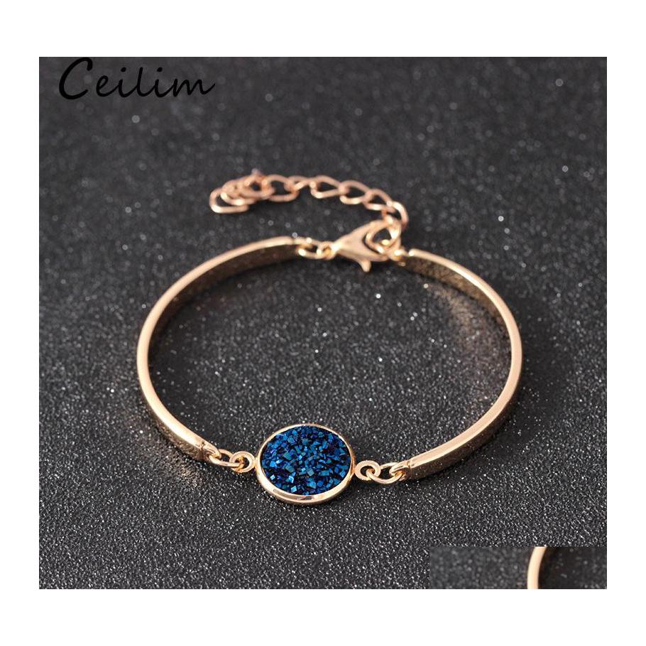 Charm Bracelets Resin Stone Druzy Bangles Colorf Natural Beaded Bracelet For Women Summer Beach Handmade Sparkling Jewelry Drop Deliv Otqqf
Charm Bracelets Resin Stone Druzy Bangles Colorf Natural Beaded Bracelet For Women Summer Beach Handmade Sparkling Jewelry Drop Deliv Otqqf