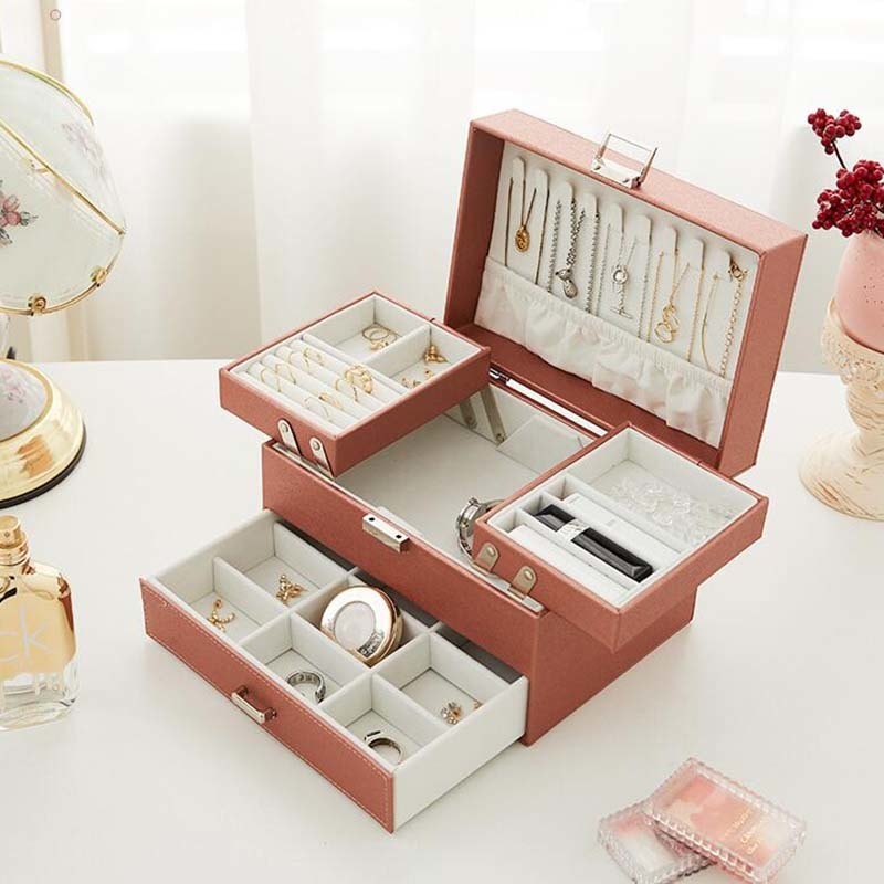 Jewelry Boxes Threelayer Organize Box Large Portable Earrings Rings Storage Case PU Necklace Display Gift For Girls Jewelers Joyero 230202
Jewelry Boxes Threelayer Organize Box Large Portable Earrings Rings Storage Case PU Necklace Display Gift For Girls Jewelers Joyero 230202